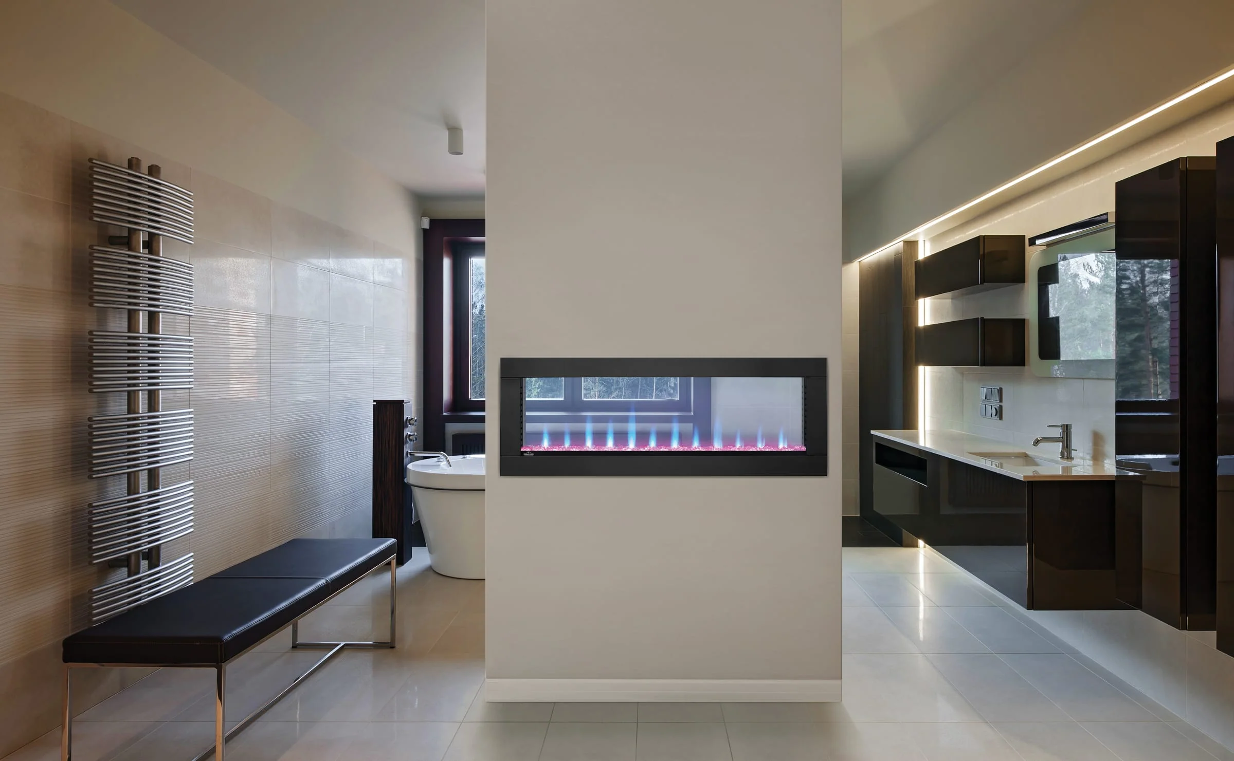 Napoleon Clearion 50" Built-In See Thru Electric Fireplace - Image 3