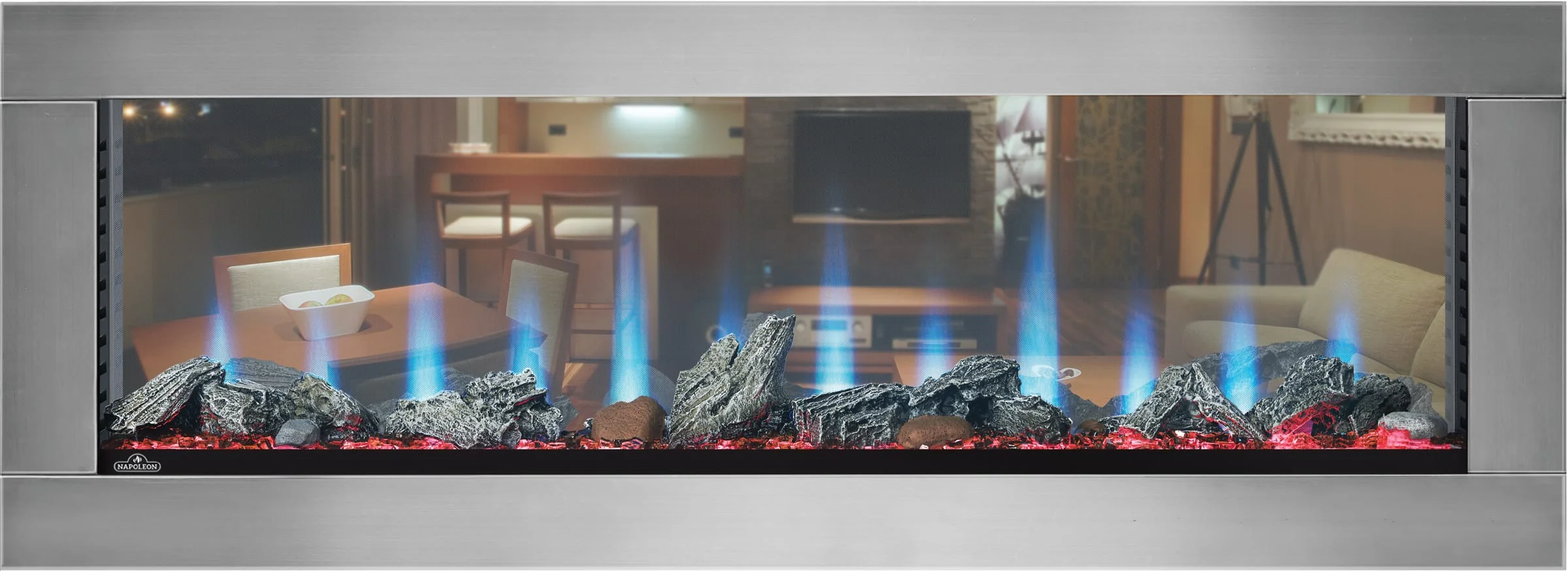 Napoleon Clearion 50" Built-In See Thru Electric Fireplace - Image 4