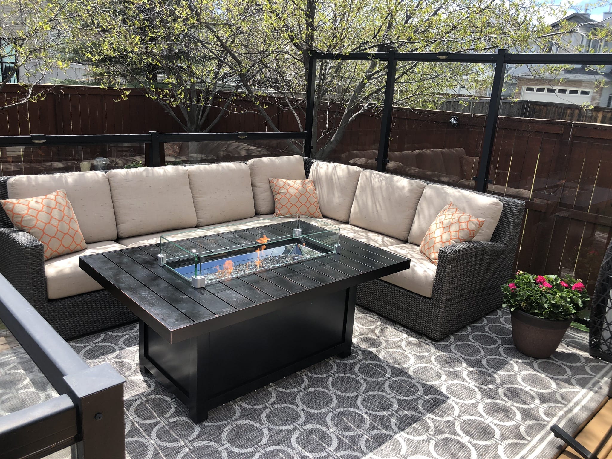 Napoleon St Tropez 56" x 36" Rectangular Patioflame Fire Table - Image 13