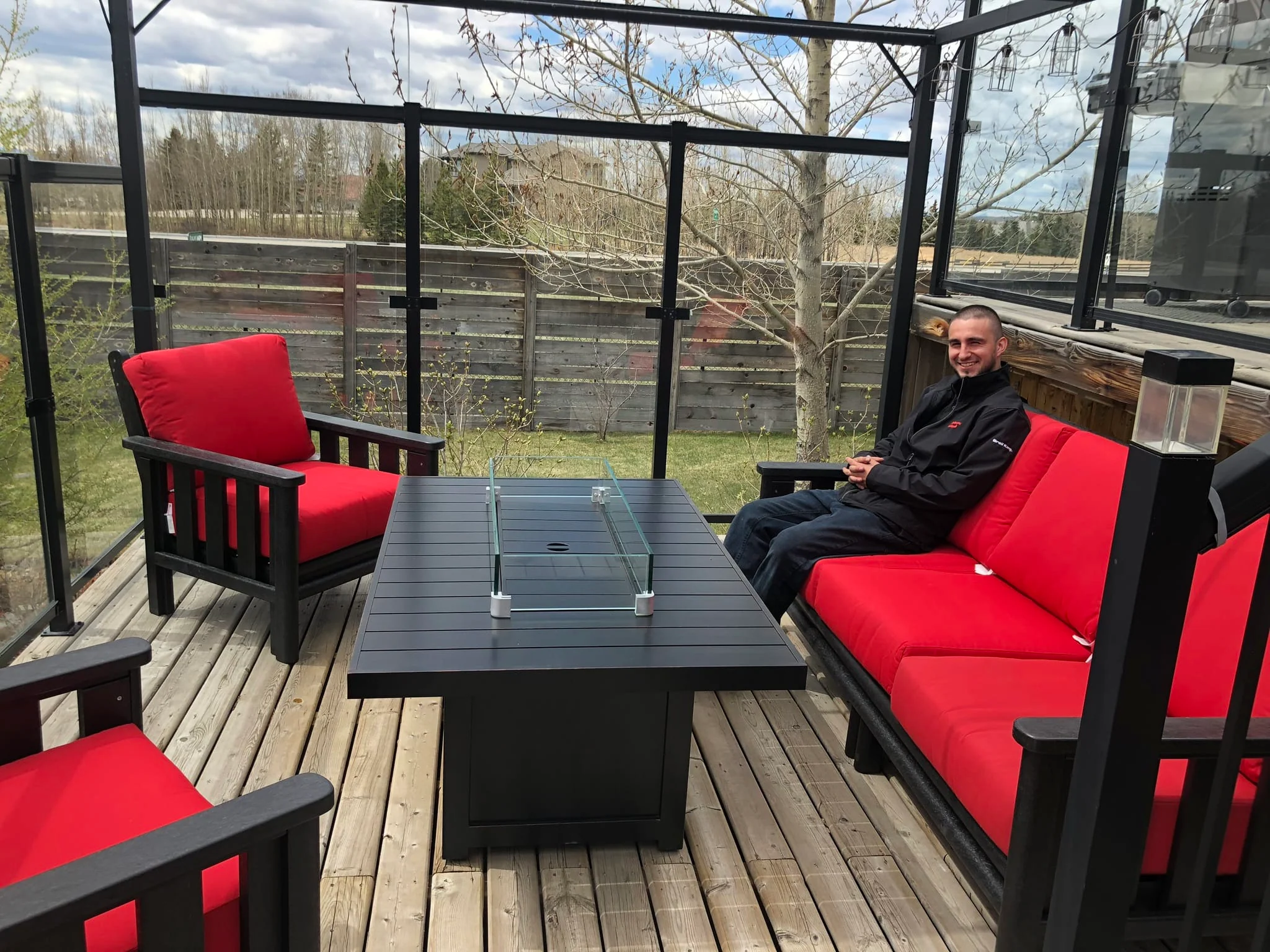 Napoleon St Tropez 56" x 36" Rectangular Patioflame Fire Table - Image 15