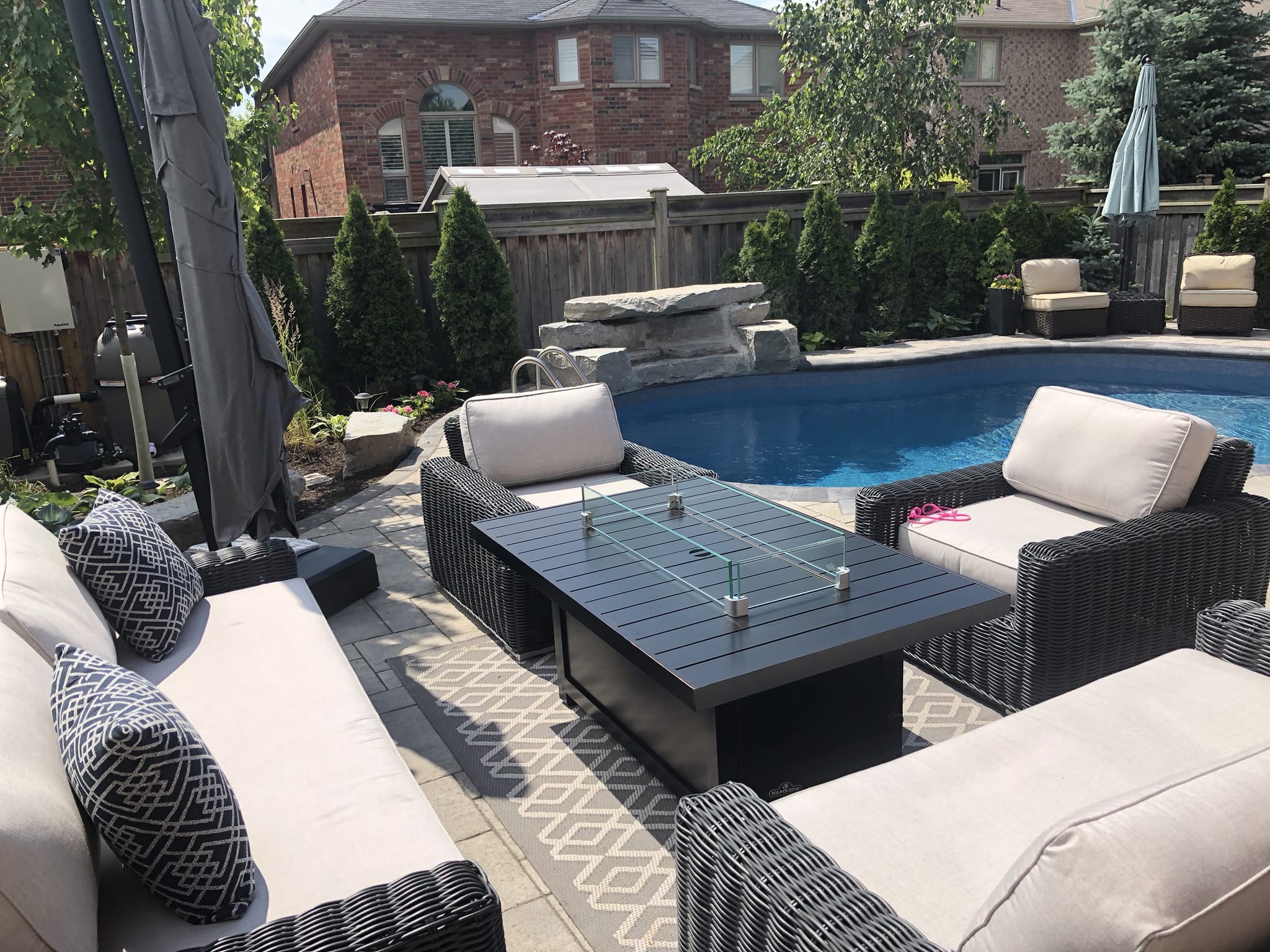 Napoleon St Tropez 56" x 36" Rectangular Patioflame Fire Table - Image 16