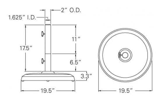 TREASURE GARDEN 50 LB UMBRELLA BASE - Image 3