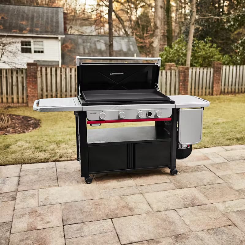 Weber Slate 36" Rust-Resistant Griddle with Extendable Side Table - Image 3